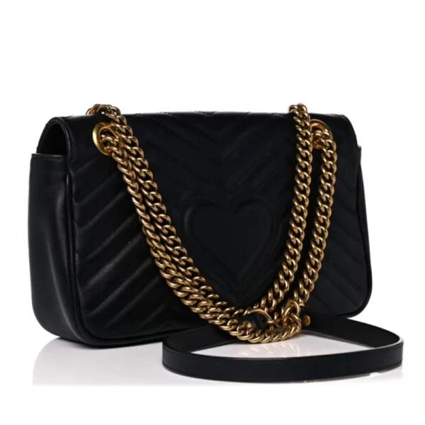 GG Flap Quilted Black Sling Bag Copy