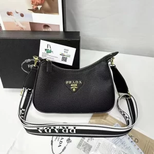 Nylon Multi Black Pochette Handbag Copy