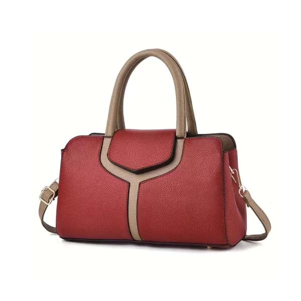 Top Handle Red Satchel Handbag For Ladies