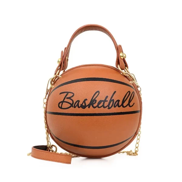 Basketball Shaped Orange Sling Crossbody Handbag 2024