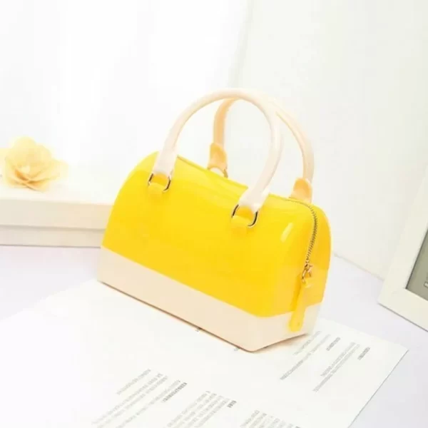 Jelly Candy Pillow Yellow White Sling Bag