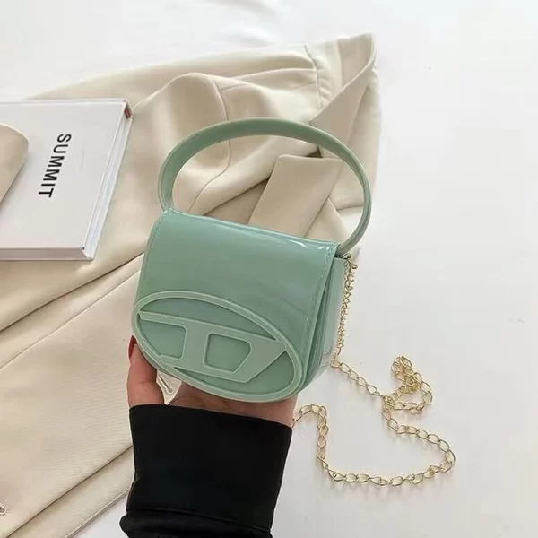 Jelly Silicone Mini Green Sling Bag