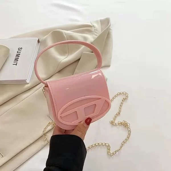 Jelly Silicone Mini Pink Sling Bag
