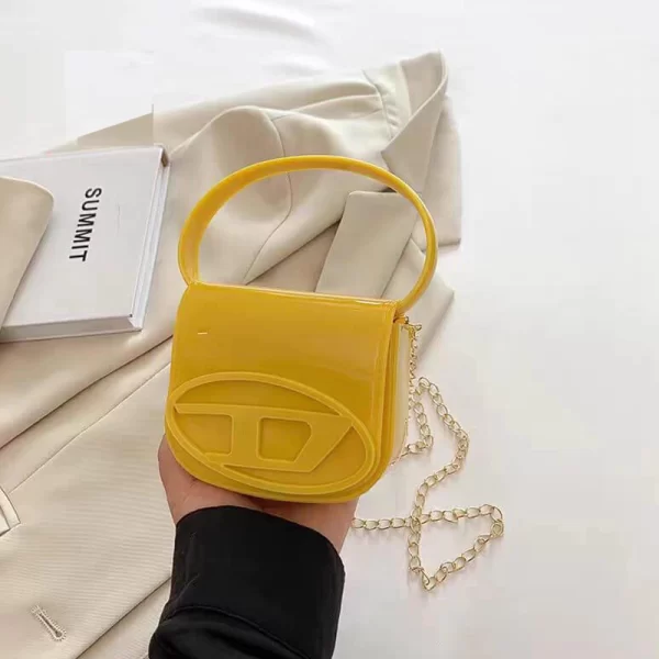 Jelly Silicone Mini Yellow Sling Bag