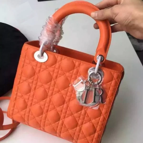 Lady Quilted Orange Sling Bag
