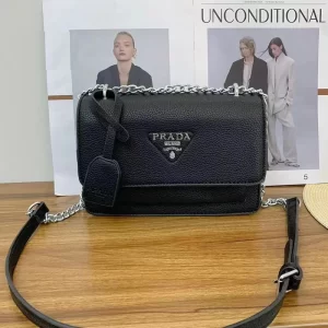Leather Chain Black Sling Bag Dupe