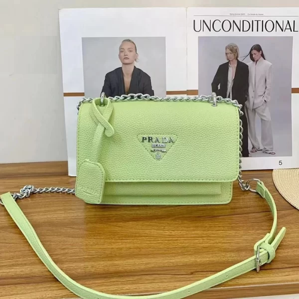 Leather Chain Green Sling Bag Dupe
