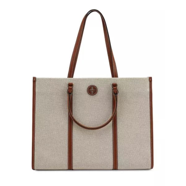 Blake Canvas Beige Brown Tote Bags Dupe