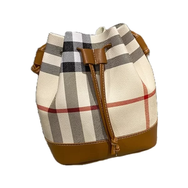 Drawstring Bucket Beige Bag For Women