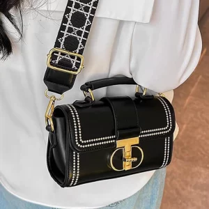 Female Elegant Crossbody Black Handbag