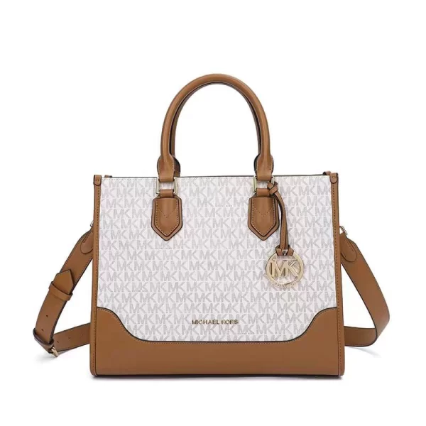 Luxurious Satchel White Tan Bag Dupe For Ladies