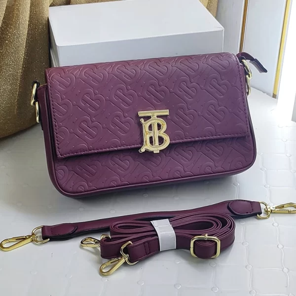 TB Buckle Flap Purple Sling Bag