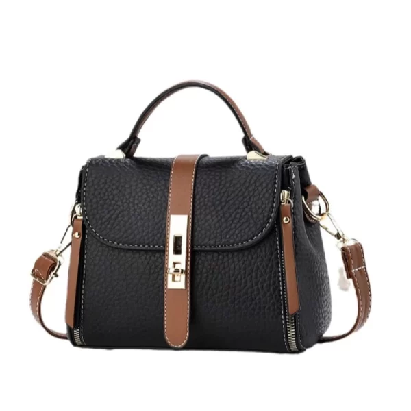 Top Handle Black Handbag for Women