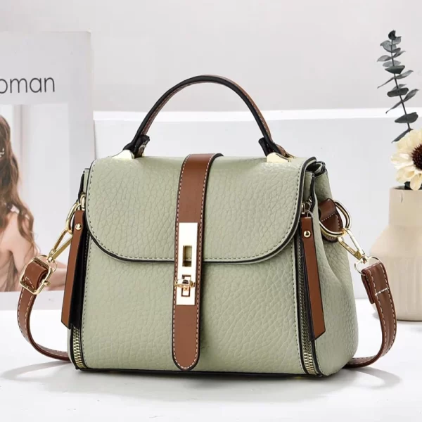 Top Handle Green Handbag for Women