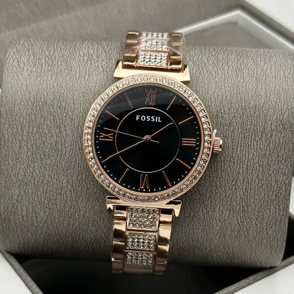 Classy Black Dial Gold Strap Wrist Watch Dupe For Girls