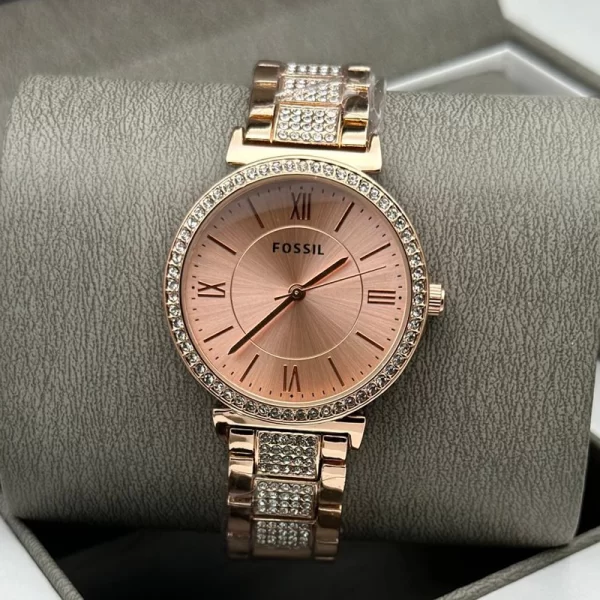 Classy Rose Gold Dial Rose Gold Strap Wrist Watch Dupe For Girls