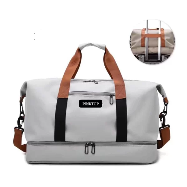 Duffle White Bag For Fitness And Daily Use