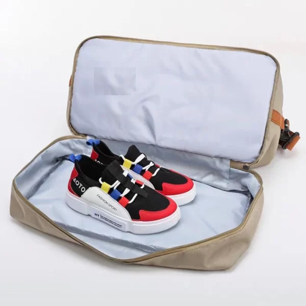 Duffle White Handbag For Fitness And Daily Use