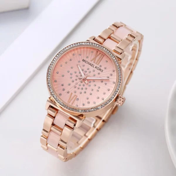 Elite Women Rose Gold Analog Dial Rose Gold Strap Wrist Watch Dupe