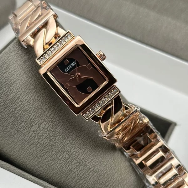 First Copy Attractive Copper Dial Rose Gold Strap Watch For Girls