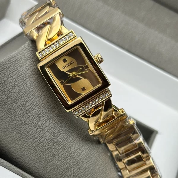 First Copy Attractive Gold Dial Gold Strap Watch For Girls