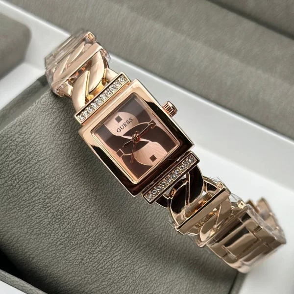 First Copy Attractive Rose Gold Dial Rose Gold Strap Watch For Girls