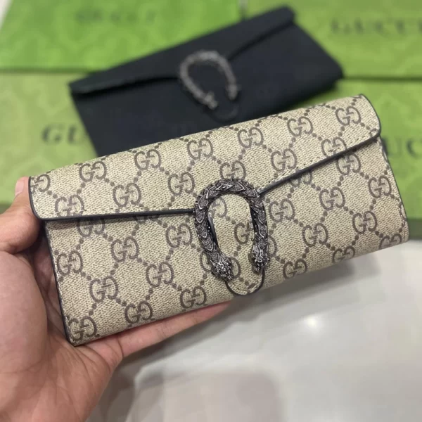 Premium Quality GG Dionysus Long Beige Wallet Dupe