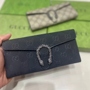 Premium Quality GG Dionysus Long Black Wallet Dupe