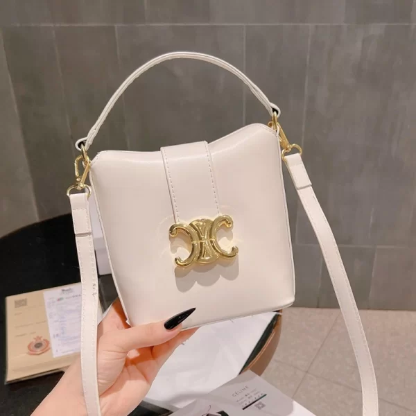 Triomphe Copy Sling White Bag For Ladies