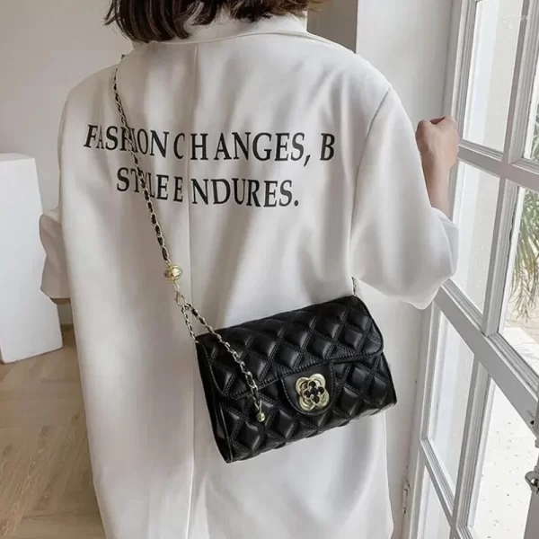 2024 Fashion All-match Sling Black Handbag