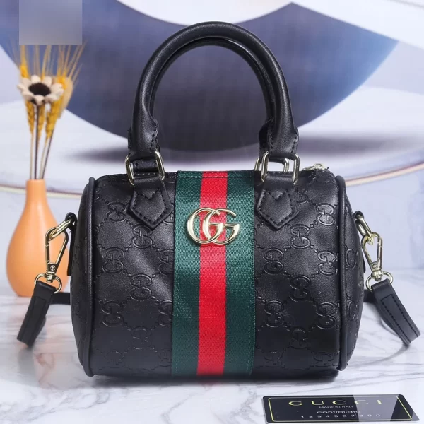 Chic Mini Duffel Satchel Black Bag