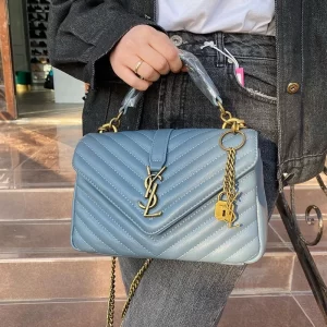 Embossed Monogram Sky Blue Sling Handbag Copy