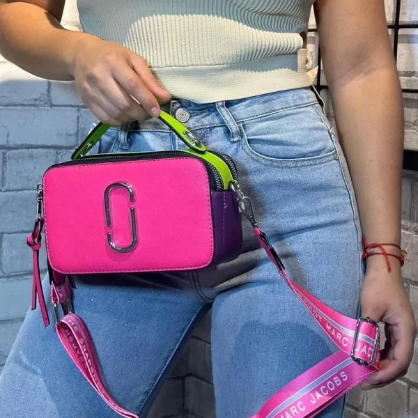 Modern Style Sling Snapshot Dark Pink Bag