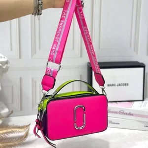 Modern Style Sling Snapshot Dark Pink Hand Bag