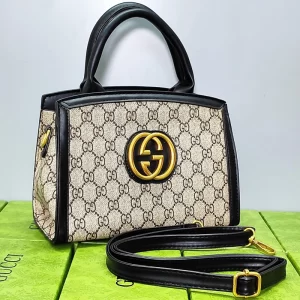 Stylish Women GG Sling Beige Black Bag