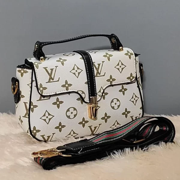 Top Handle Monogram Satchel Copy White Bag