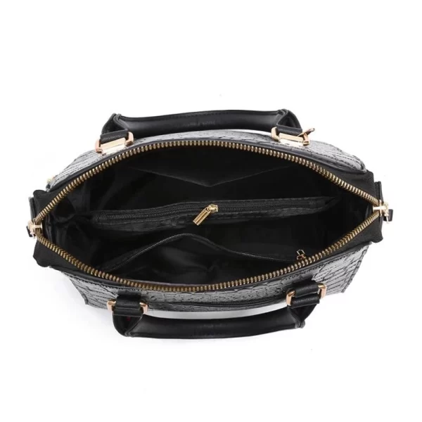 Crocodile Pattern Shoulder Black Hand Bag For Female