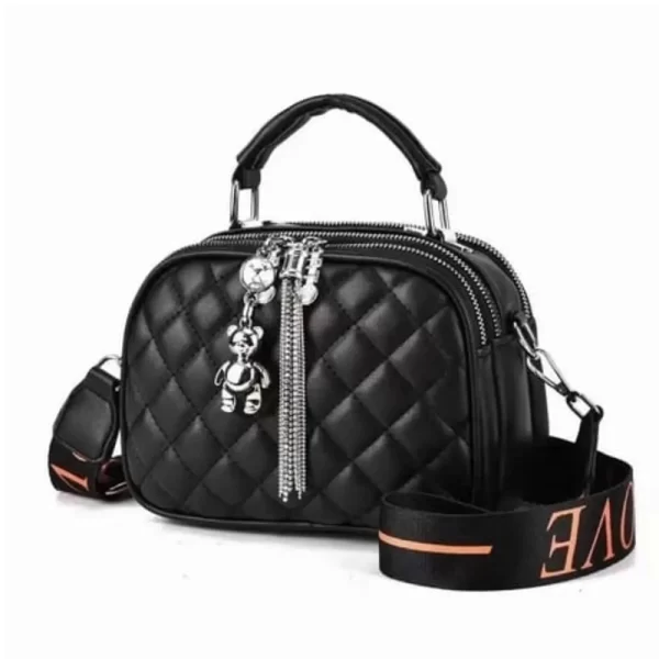 Quilted Crossbody Black Bag For Ladies