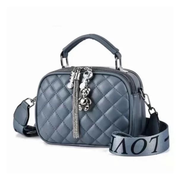 Quilted Crossbody Grey Bag For Ladies