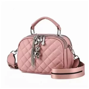 Quilted Crossbody Pink Bag For Ladies