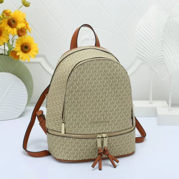 Stylish Mirror Copy Women Beige Backpack