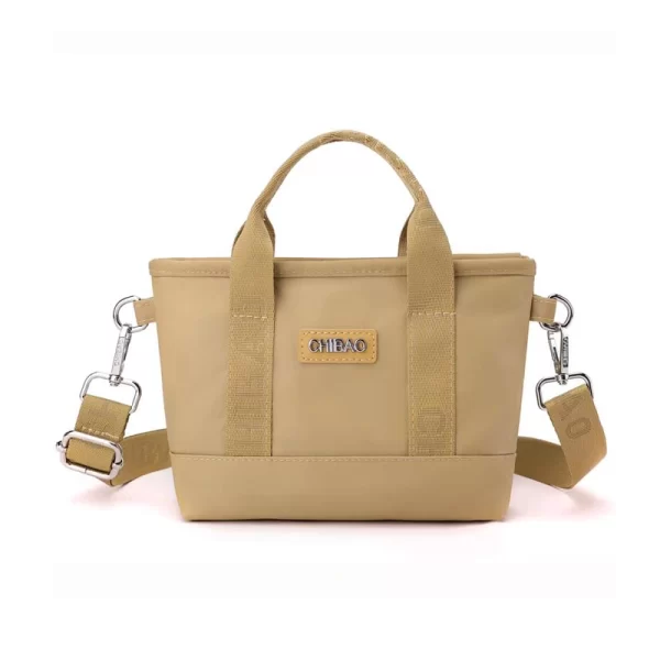 Ladies Canvas Mini Tote Beige Bag