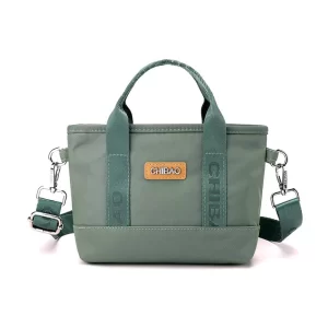 Ladies Canvas Mini Tote Green Bag