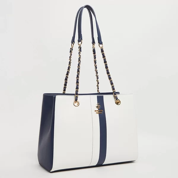 Premium Quality Beverly Hills Polo Club Shoulder White Blue Bag