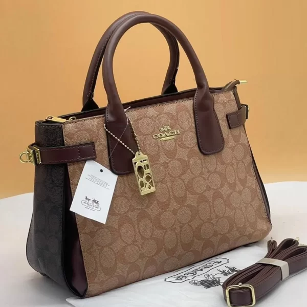 Premium Quality Luxury Brown Coffee Satchel Bag For Ladies